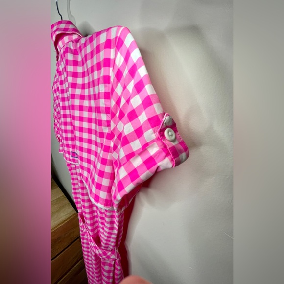 Vineyard Vines Performance Dress Hot Pink Gingham | Color: Pink/White | Size: 2 - Picture 6 of 11